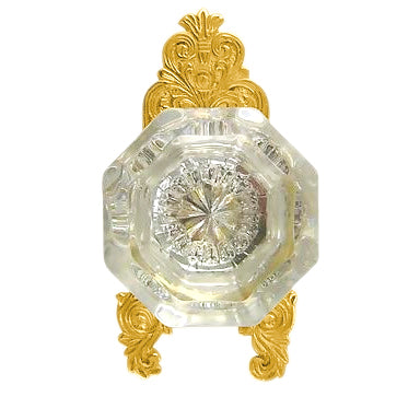 ##Antique Hardware## Ornate Victorian Rosette Door Set with Crystal Octagon Door Knobs (Several Finishes Available)