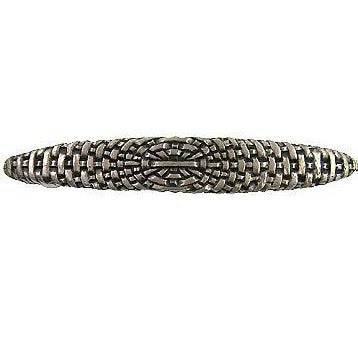 ##Antique Hardware## 5 1/4 Inch (3 3/4 Inch c-c) Solid Pewter Antique Style Braided Basket Weave Pull