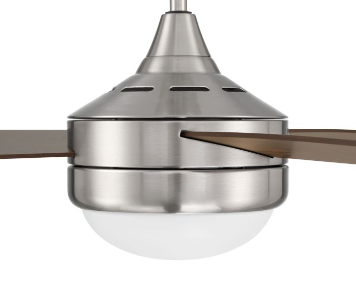 ##Antique Hardware## 52" Phaze II 3-Blade in Brushed Polished Nickel w/ Walnut/Dark Oak Blades