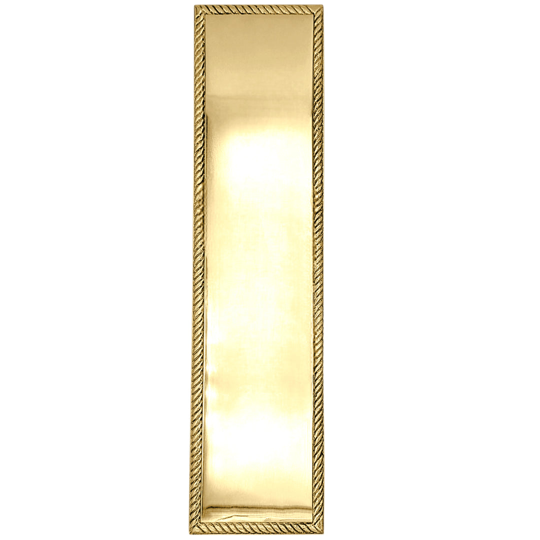 ##Antique Hardware## 11 1/2 Inch Georgian Roped Style Door Push Plate (Several Finishes Available)