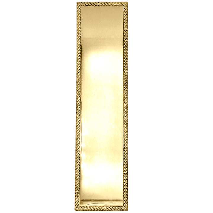 ##Antique Hardware## 11 1/2 Inch Georgian Roped Style Door Push Plate (Several Finishes Available)