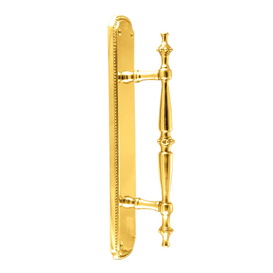 11 1/2 Inch Solid Brass Beaded Door Pull (Several Finishes Available)