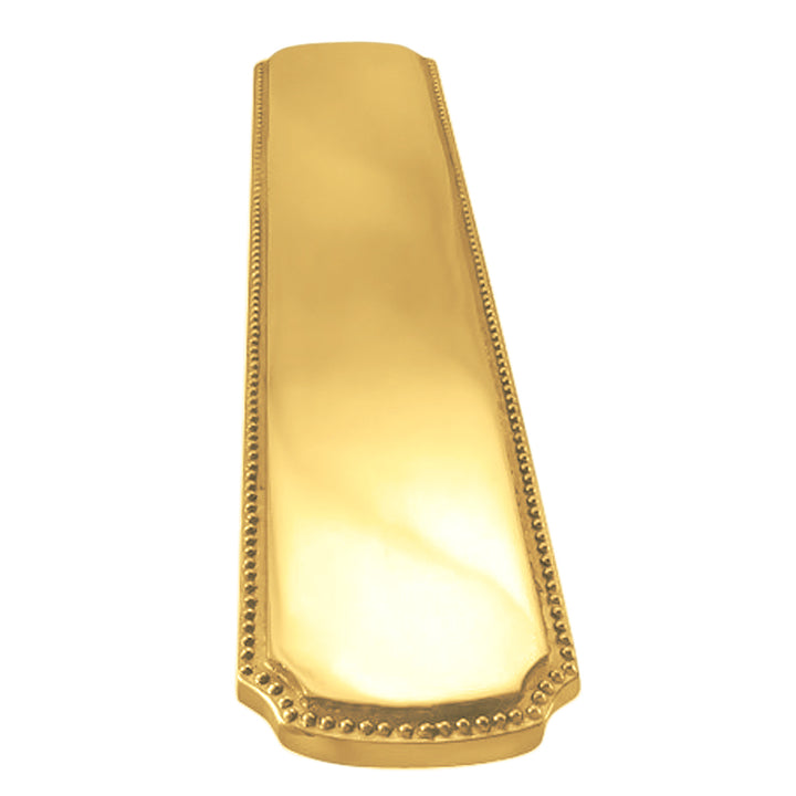 11 1/2 Inch Solid Brass Beaded Push & Plate (Several Finishes Available)