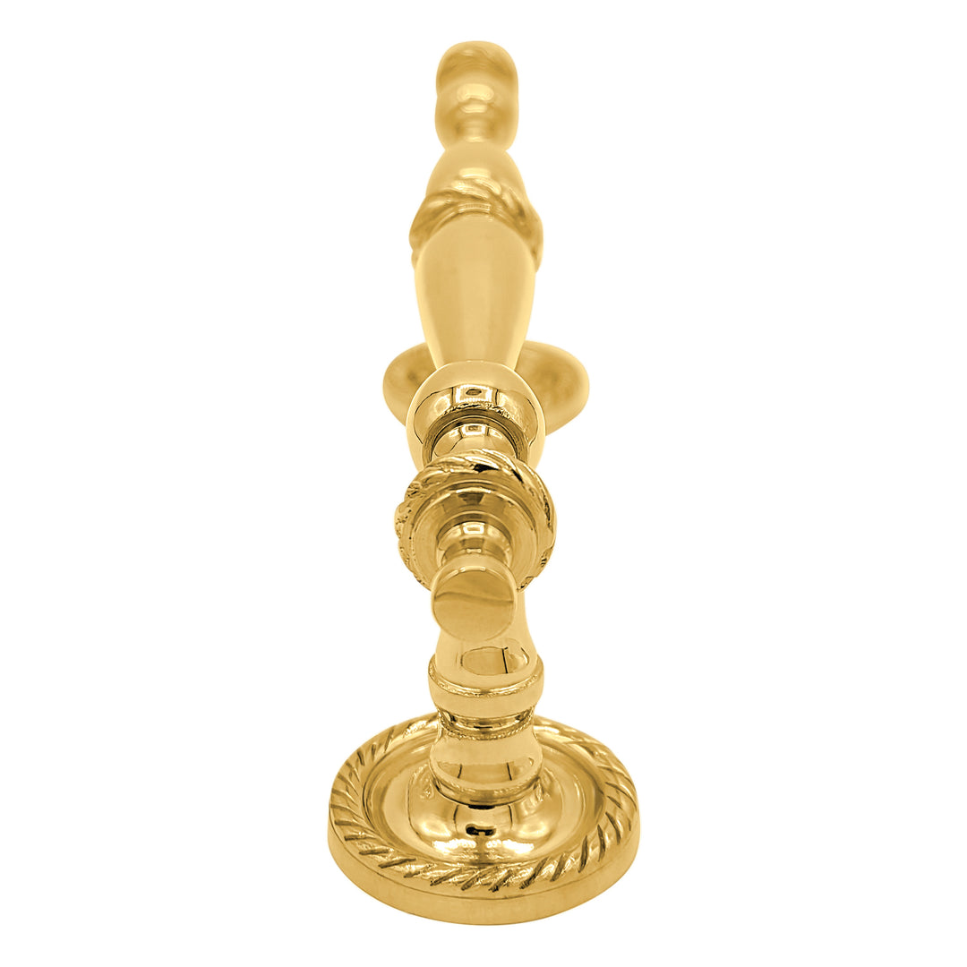 9 1/2 Inch Overall (6 Inch C-C) Solid Brass Rope Style Handle (Several Finishes Available)