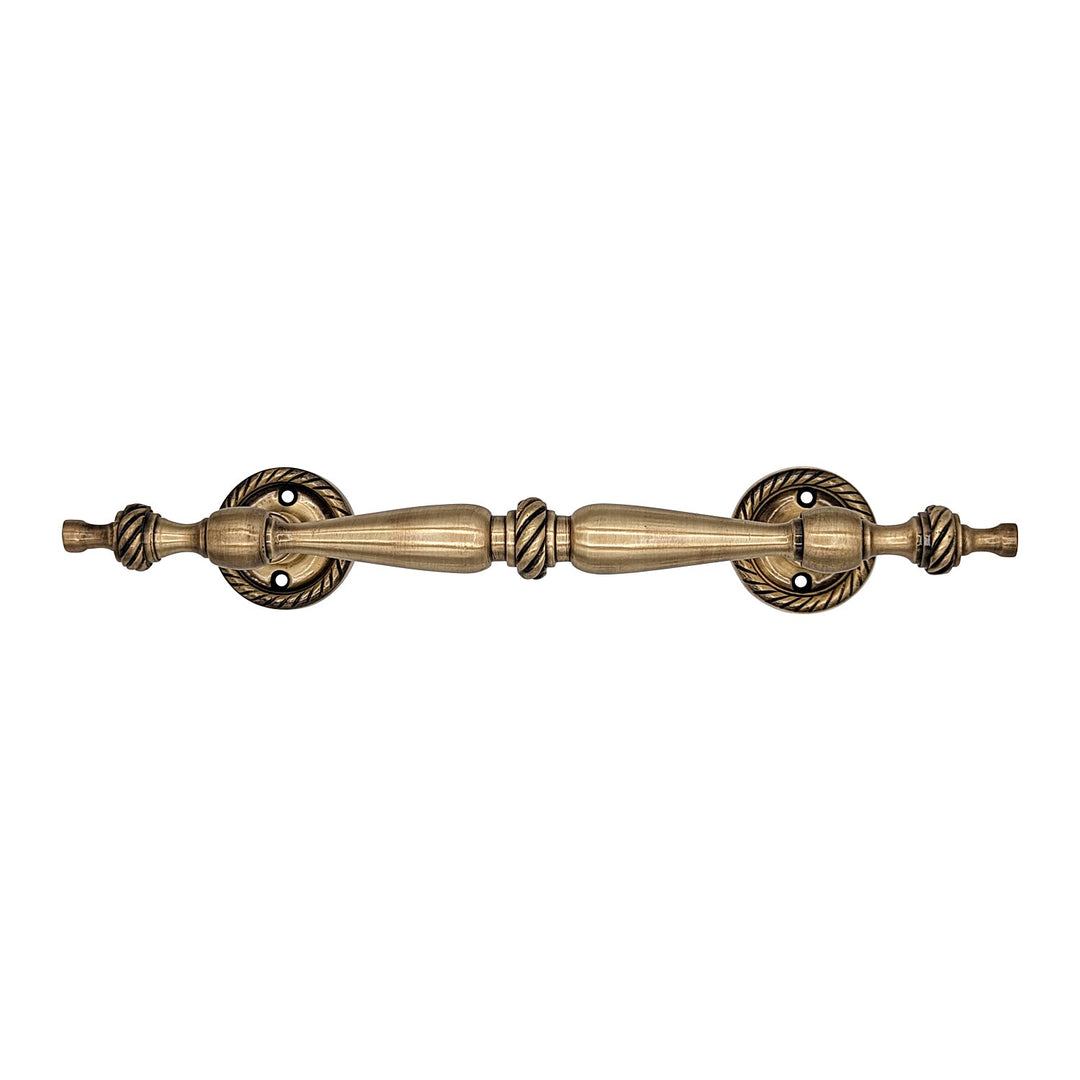 ##Antique Hardware## 9 1/2 Inch Overall (6 Inch C-C) Solid Brass Rope Style Handle (Several Finishes Available)