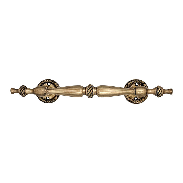 ##Antique Hardware## 9 1/2 Inch Overall (6 Inch C-C) Solid Brass Rope Style Handle (Several Finishes Available)