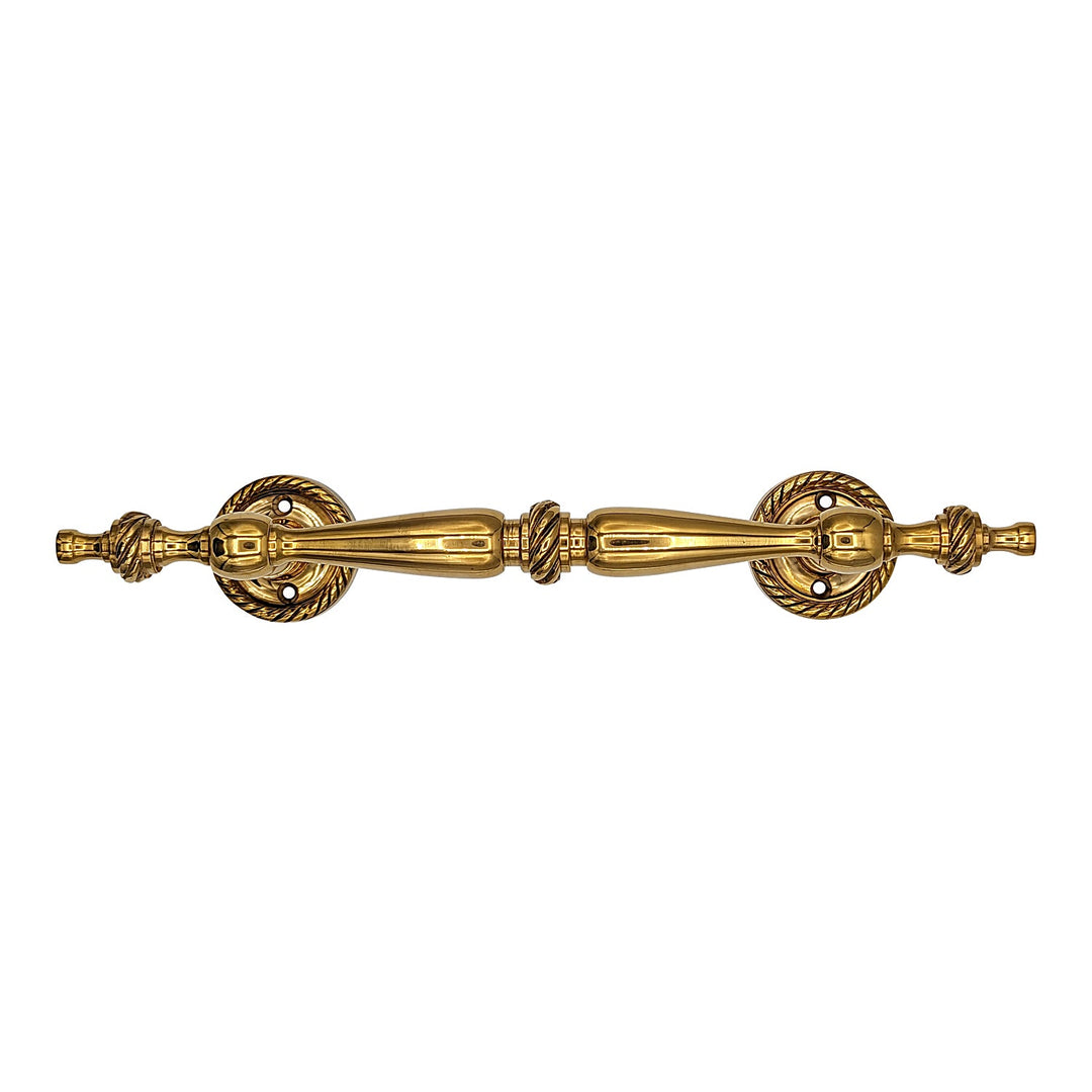 ##Antique Hardware## 9 1/2 Inch Overall (6 Inch C-C) Solid Brass Rope Style Handle (Several Finishes Available)