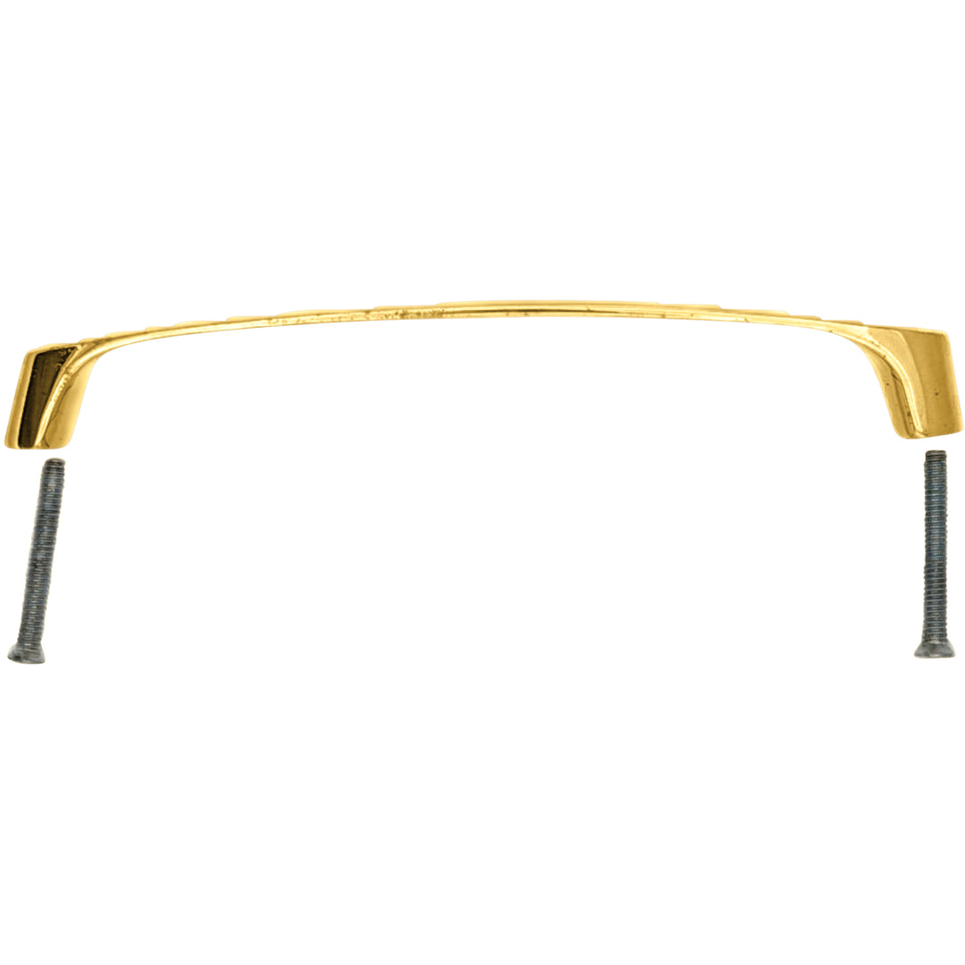 5 1/2 Inch Overall (5 Inch c-c) Solid Brass Traditional Pull (Several Finishes Available)