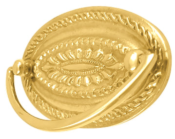 4 Inch Solid Brass Oval Bail Style Pull (Several Finishes Available)