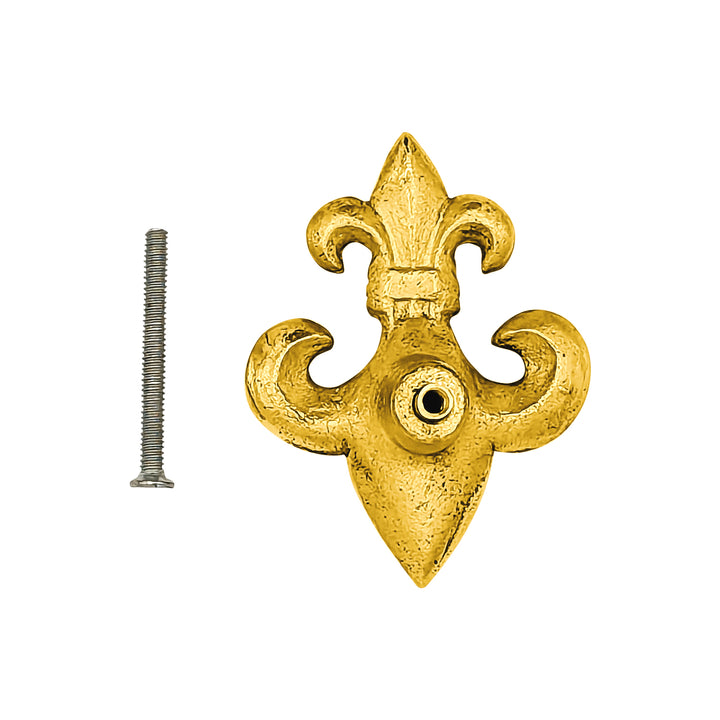 2 5/8 Inch Large Oversized Antique Fleur de Lis Cabinet & Furniture Knob (Several Finishes Available)