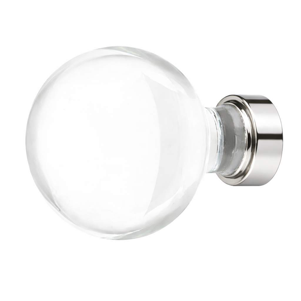 1 1/4 Inch Crystal Glass Bristol Cabinet & Furniture Knob