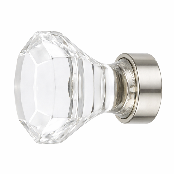 1 1/4 Inch Crystal Glass Old Town Clear Cabinet & Furniture Knob