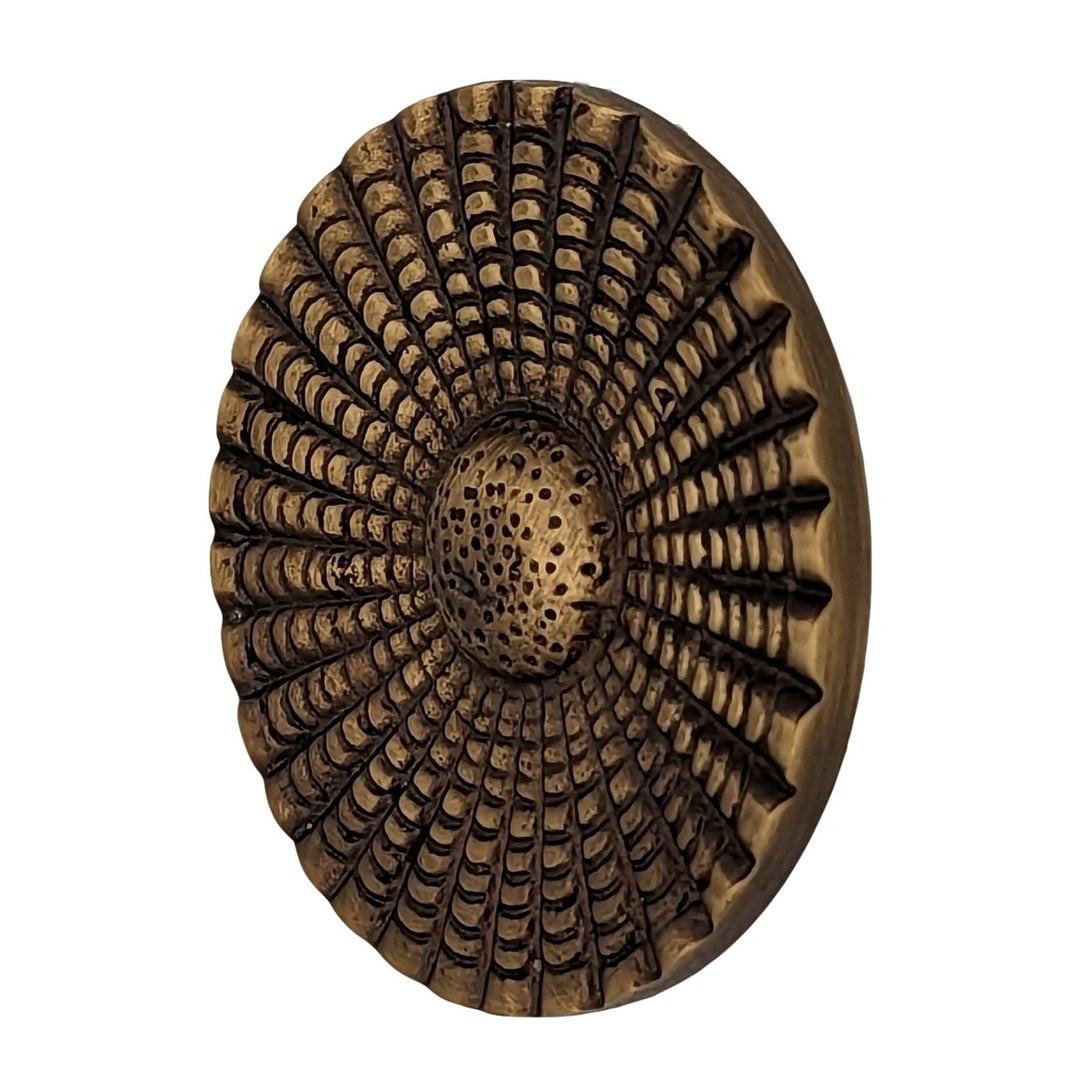 ##Antique Hardware## 2 Inch Solid Brass Art Deco Style Round Cabinet & Furniture Knob (Several Finishes Available)