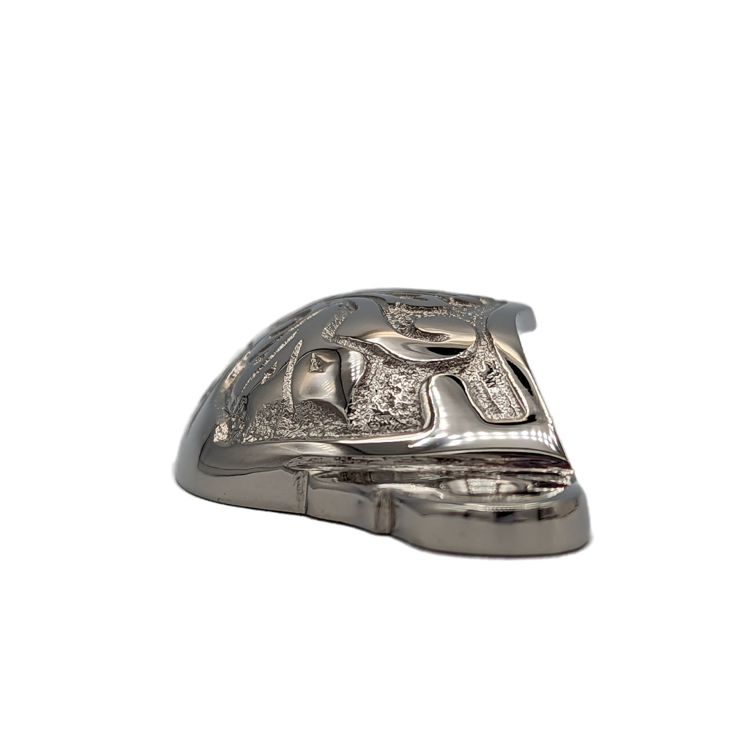 ##Antique Hardware## 4 3/8 Inch Overall (3 3/4 Inch c-c) Solid Brass Ornate Victorian Scroll Cup or Bin Pull