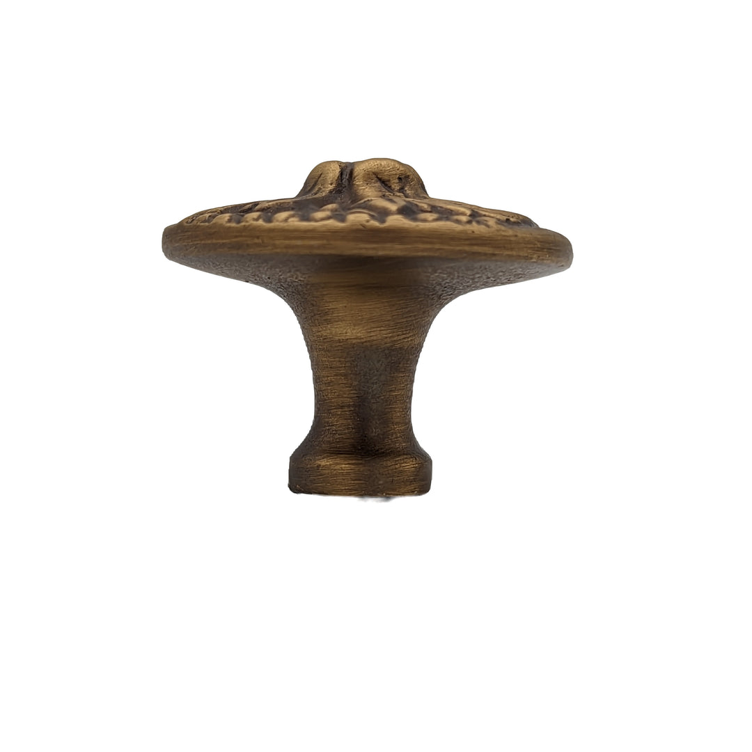##Antique Hardware## 1 1/2 Inch Solid Brass Designer Rococo Cabinet Knob (Several Finishes Available)
