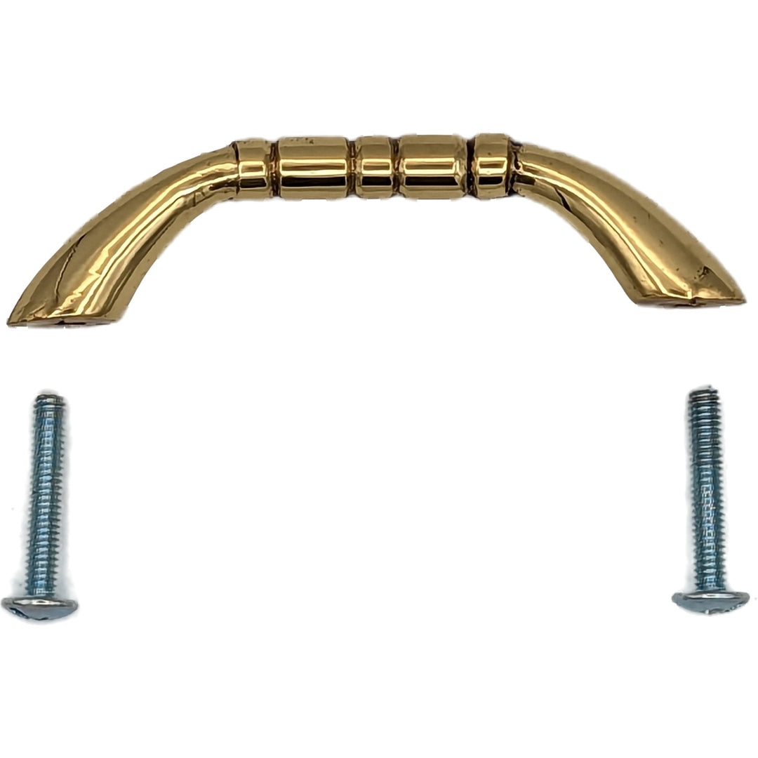 ##Antique Hardware## 3 1/2 Inch Overall (3 Inch c-c) Solid Brass Traditional Pull (Several Finishes Available)