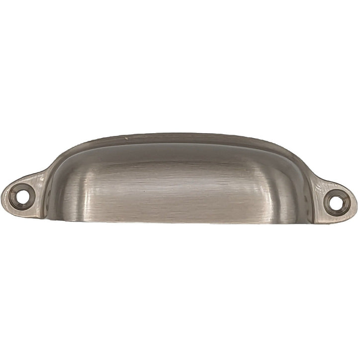 Antique Hardware 4 1/8 Inch Overall (3 1/2 Inch c-c) Solid Brass Traditional Slim Rounded Bin Pull BIN PULL