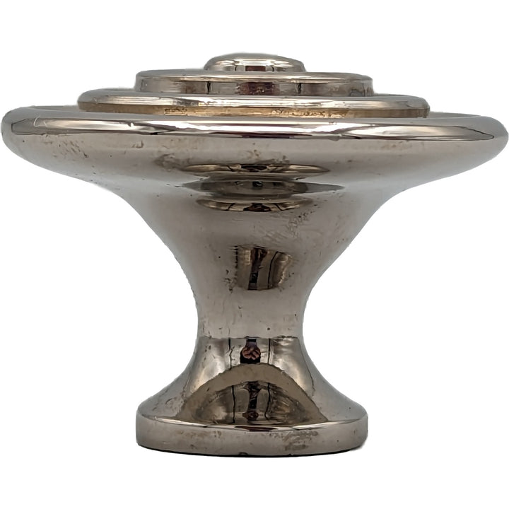 ##Antique Hardware## 1 1/2 Inch Concentric Circle Cabinet Knob (Polished Nickel)
