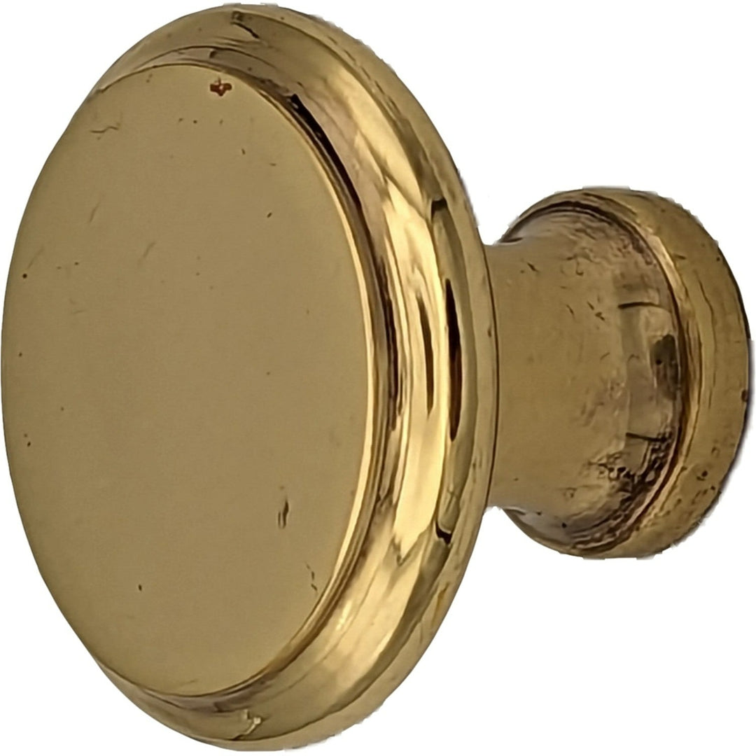 ##Antique Hardware## 1 1/4 Inch Brass Flat Top Cabinet & Furniture Knob (Several Finishes Available)