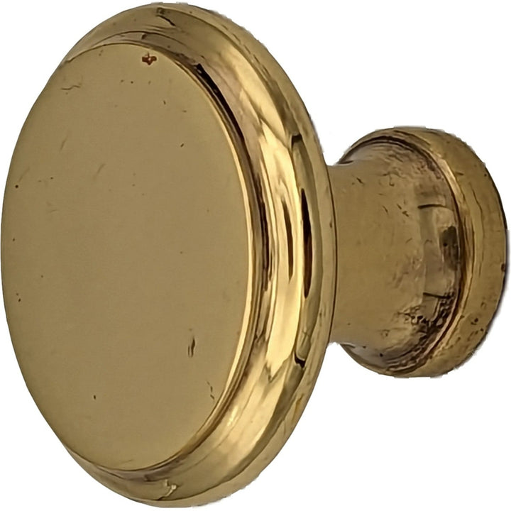 ##Antique Hardware## 1 1/4 Inch Brass Flat Top Cabinet & Furniture Knob (Several Finishes Available)