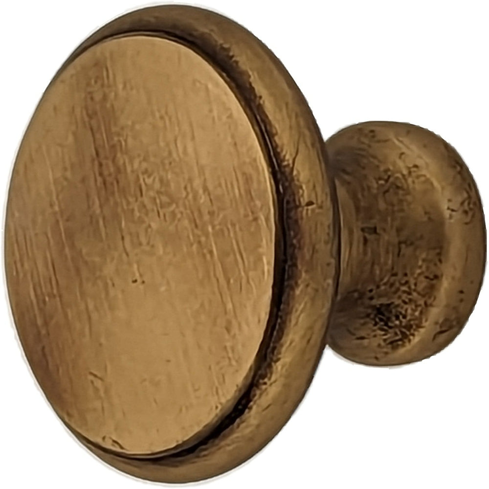##Antique Hardware## 1 1/4 Inch Brass Flat Top Cabinet & Furniture Knob (Several Finishes Available)