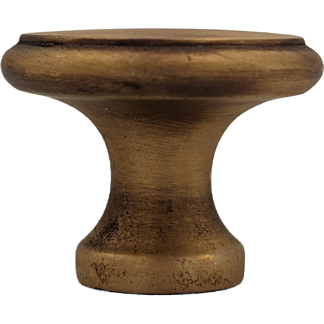 ##Antique Hardware## 1 1/4 Inch Brass Flat Top Cabinet & Furniture Knob (Several Finishes Available)
