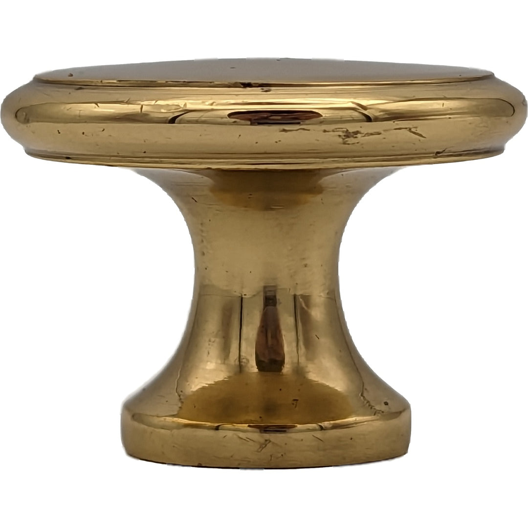 ##Antique Hardware## 1 1/2  Inch Brass Flat Top Cabinet & Furniture Knob (Several Finishes Available)
