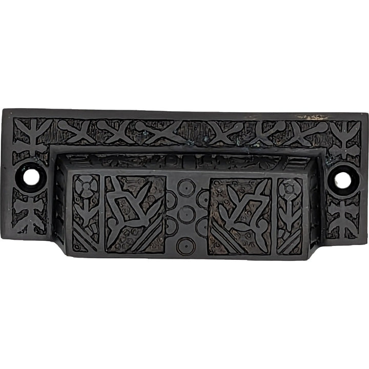 Antique Hardware 3 1/2 Inch Overall (3 Inch c-c) Solid Brass Eastlake Cup or Bin Pull CUP PULL