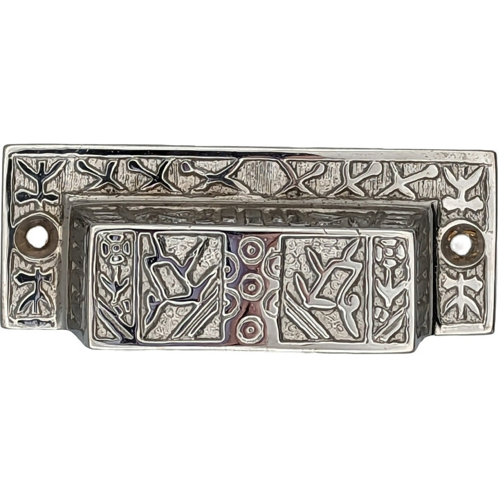 Antique Hardware 3 1/2 Inch Overall (3 Inch c-c) Solid Brass Eastlake Cup or Bin Pull CUP PULL