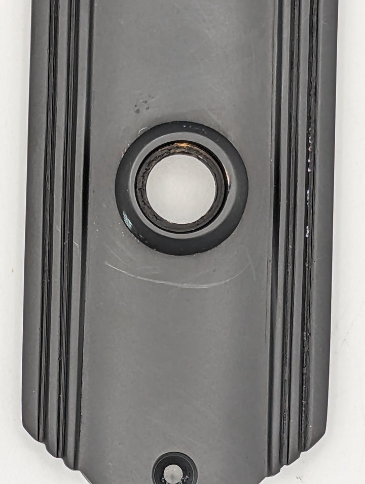 ##Antique Hardware## Open Box Sale Item 7 Inch Solid Brass Art Deco Door Back Plate (Oil Rubbed Bronze Finish)