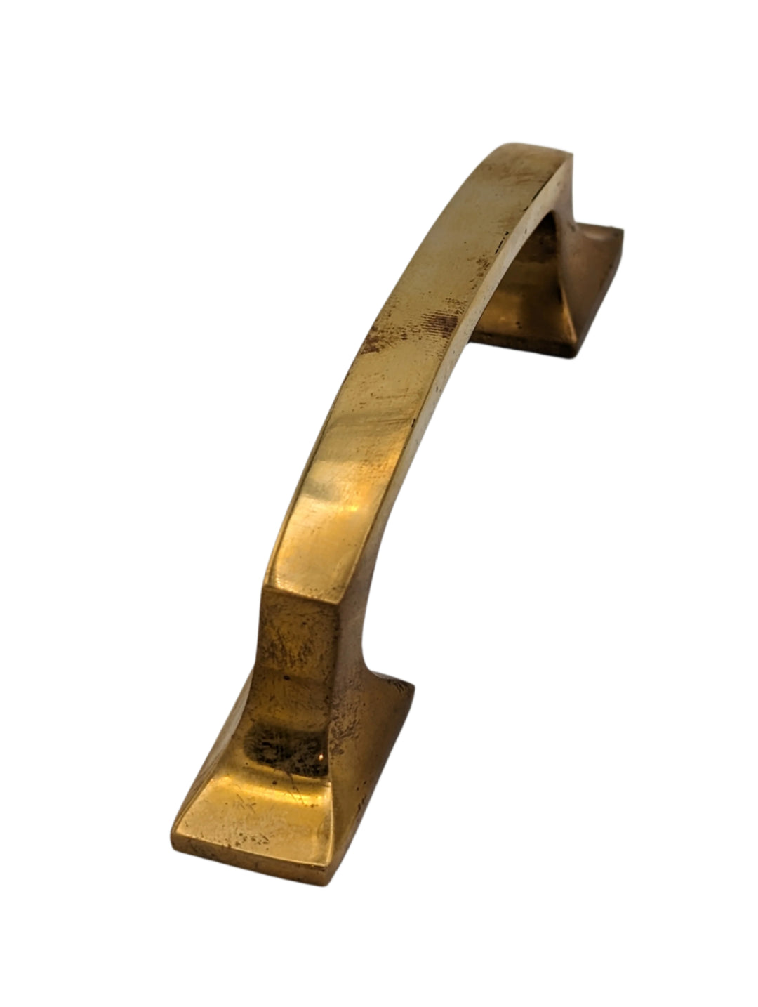 ##Antique Hardware## Open Box Sale Item 5 1/4 Inch Overall (3 3/4 Inch c-c) Traditional Solid Brass Pull (Polished Brass Finish)