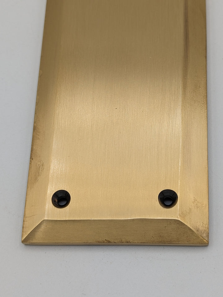 ##Antique Hardware## Open Box Sale Item 10 Inch Quaker Style Push Plate (Antique Brass Finish)