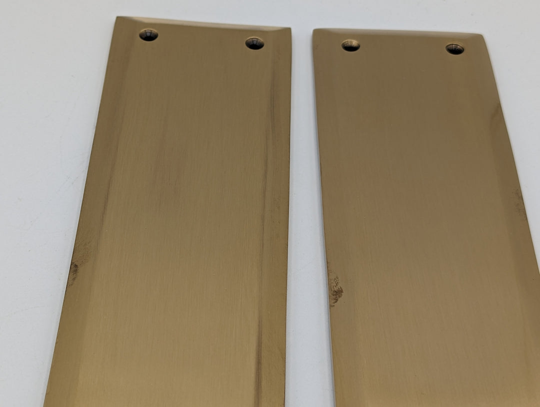 ##Antique Hardware## Open Box Sale Item 10 Inch Quaker Style Push Plate (Antique Brass Finish)