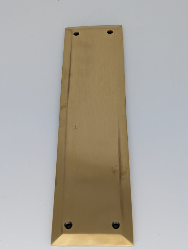 ##Antique Hardware## Open Box Sale Item 10 Inch Quaker Style Push Plate (Antique Brass Finish)