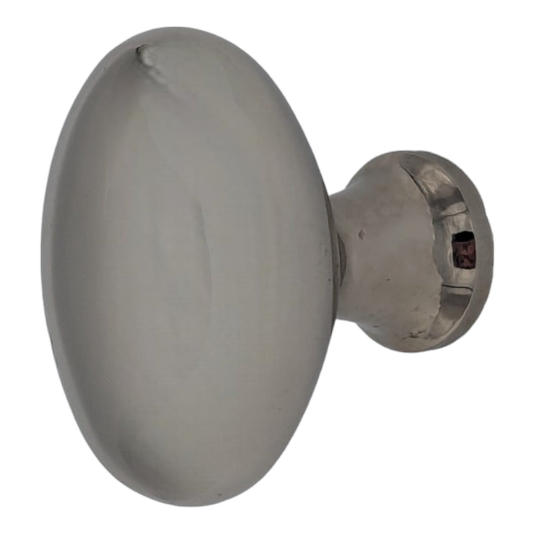 ##Antique Hardware## 1 1/2 Inch Brass Egg Cabinet Knob (Polished Nickel)