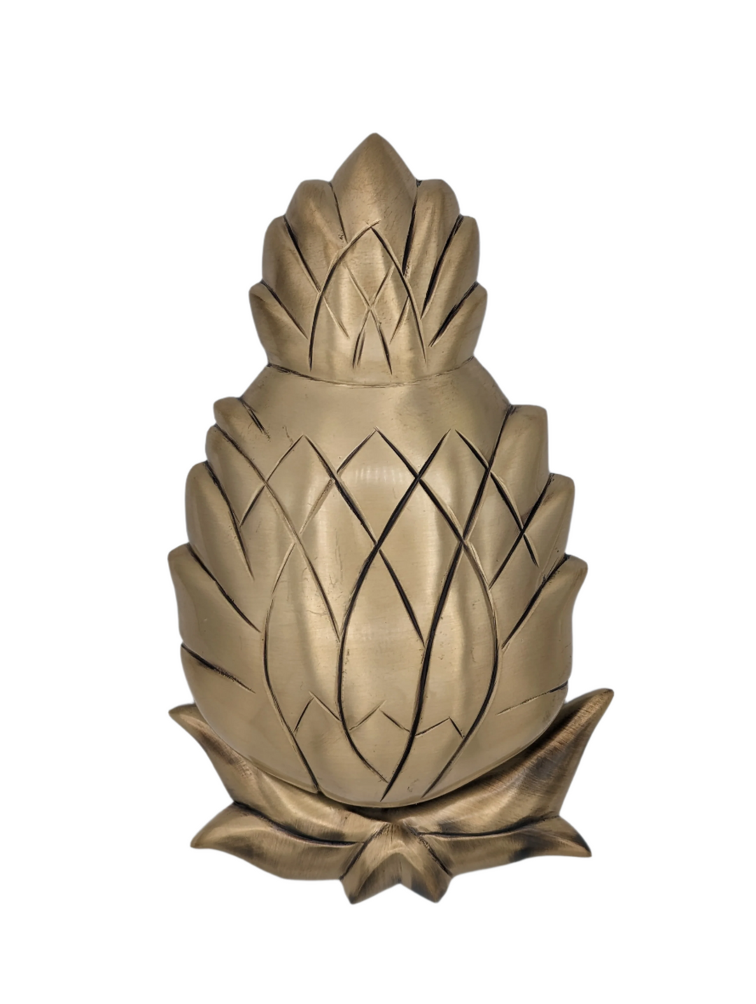 ##Antique Hardware## Open Box Sale Item 7 1/2 Inch Solid Brass Pineapple Door Knocker (Antique Brass Finish)