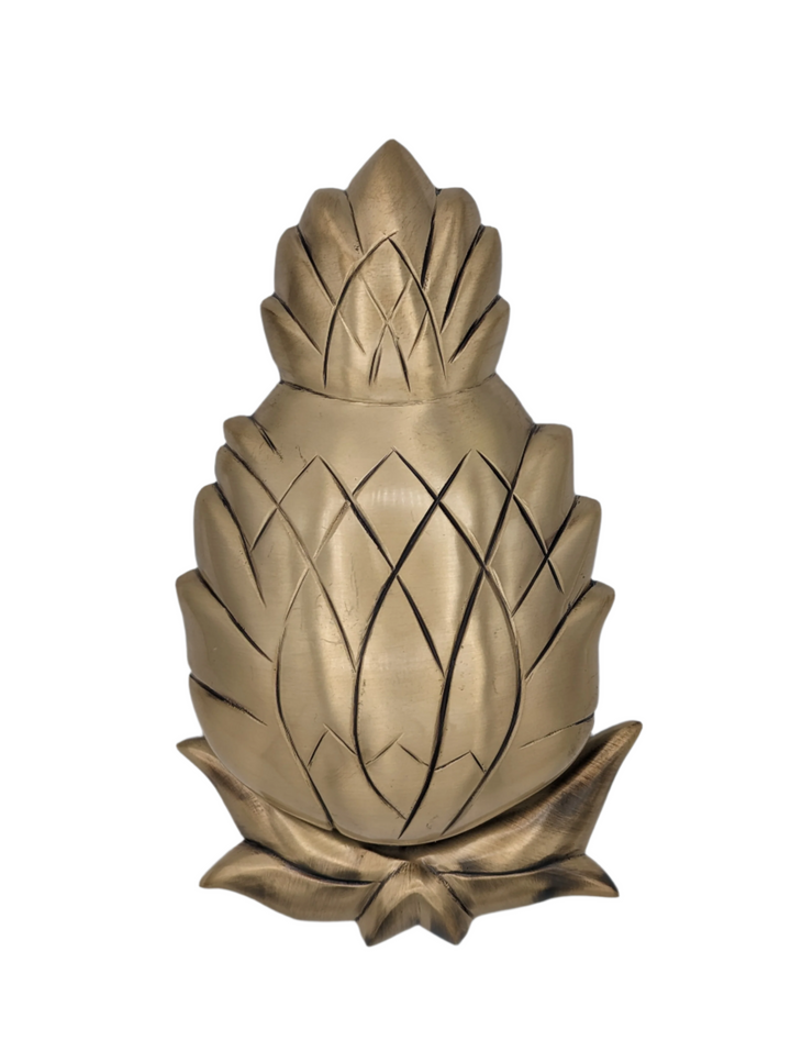 ##Antique Hardware## Open Box Sale Item 7 1/2 Inch Solid Brass Pineapple Door Knocker (Antique Brass Finish)