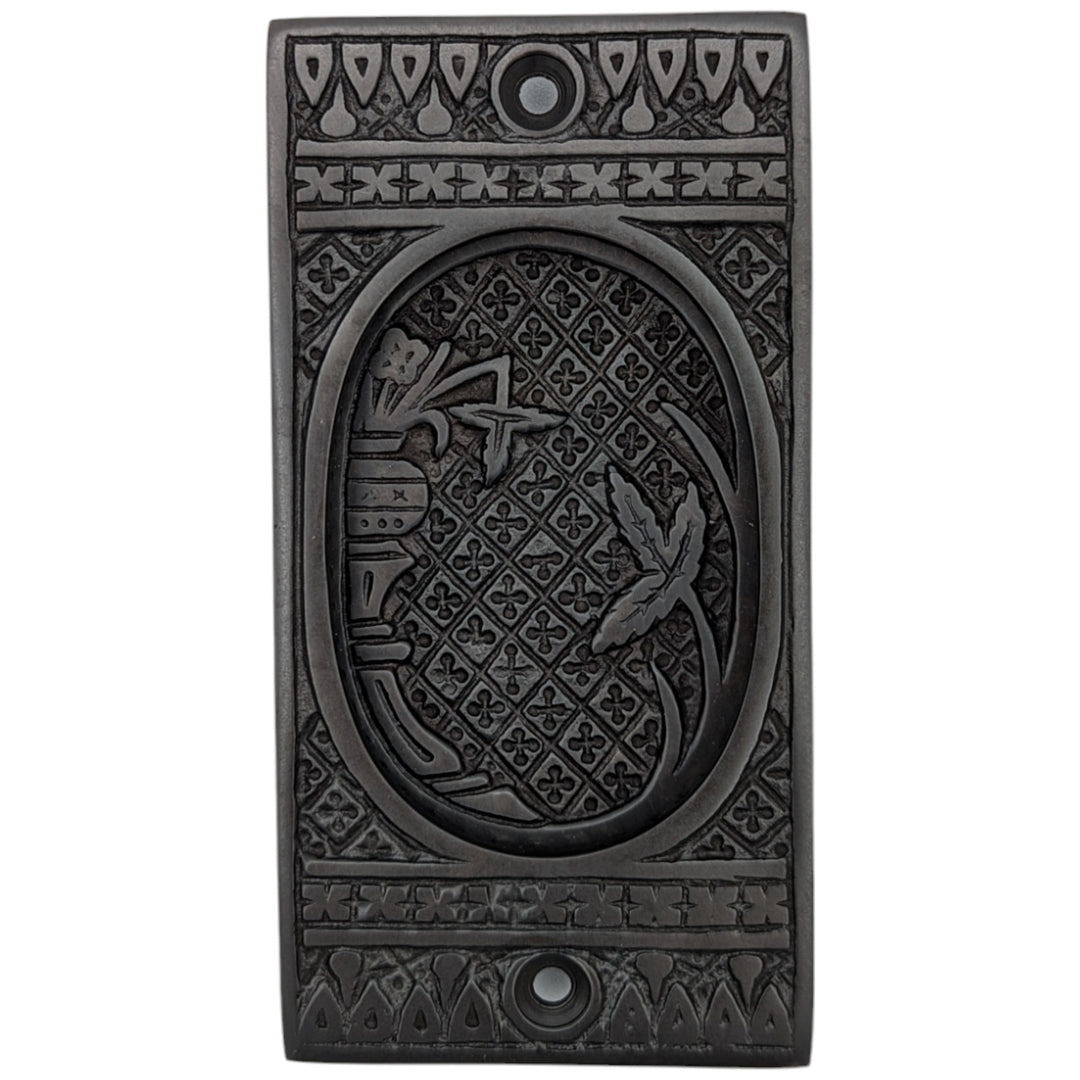 ##Antique Hardware## Broken Leaf Pattern Flush Pull (Several Finishes Available)