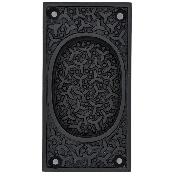 ##Antique Hardware## Rice Pattern Solid Brass Pocket Door Pull (Several Finish Available)