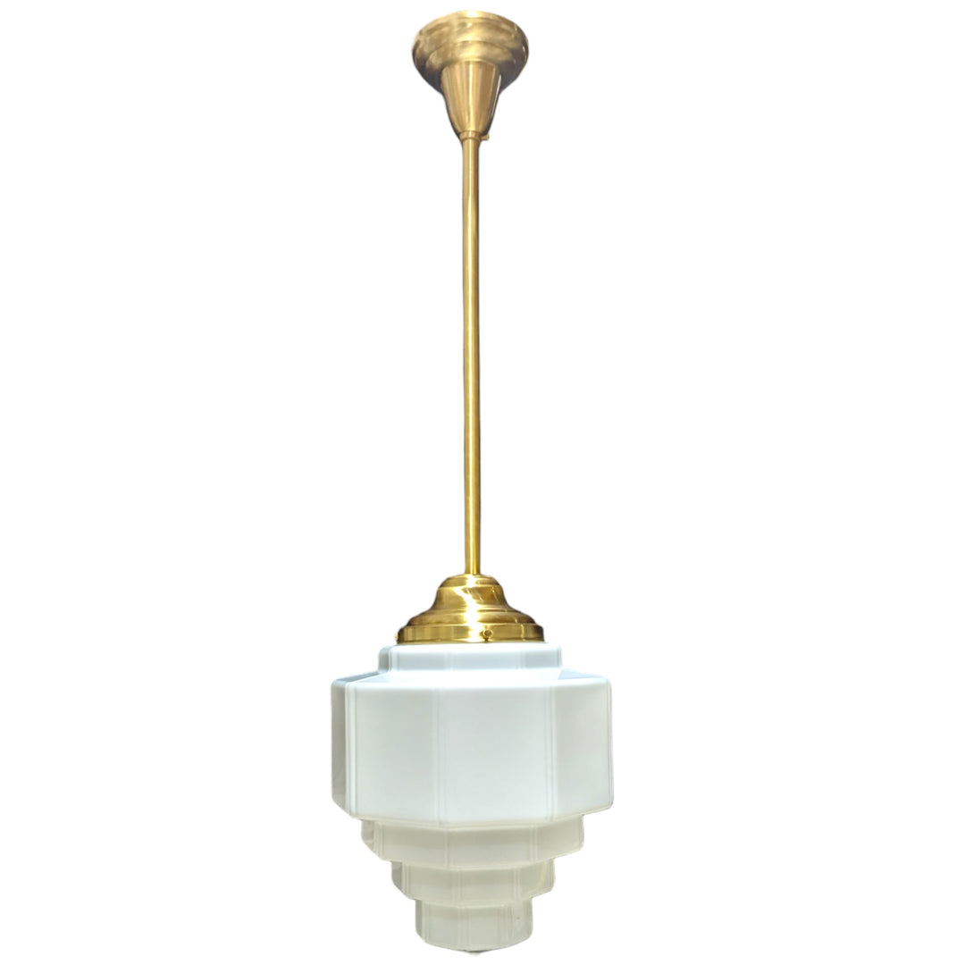 Antique Hardware 39 1/2 Inch Manhattan Skyscraper Grandeur Style Bar Light (Satin Brass Finish) 