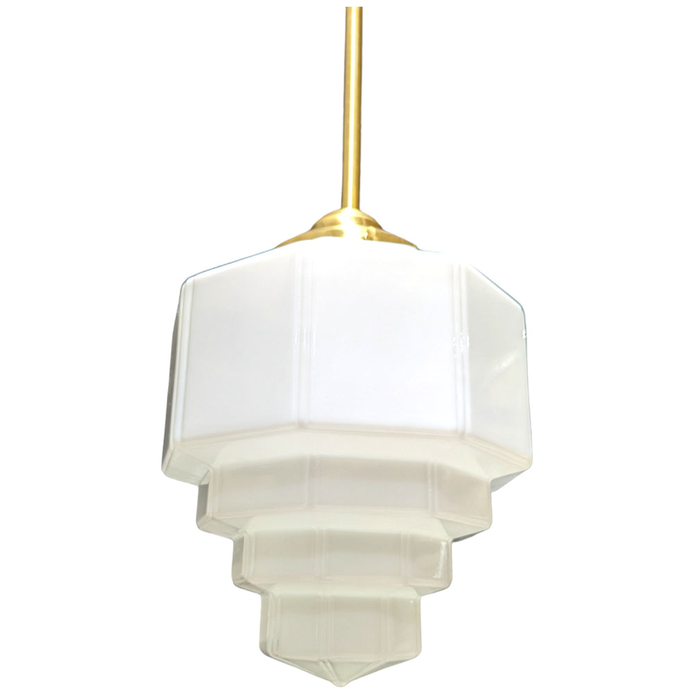 Antique Hardware 39 1/2 Inch Manhattan Skyscraper Grandeur Style Bar Light (Satin Brass Finish) 