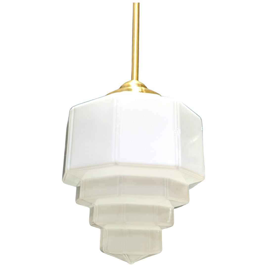 Antique Hardware 39 1/2 Inch Manhattan Skyscraper Grandeur Style Bar Light (Satin Brass Finish) 