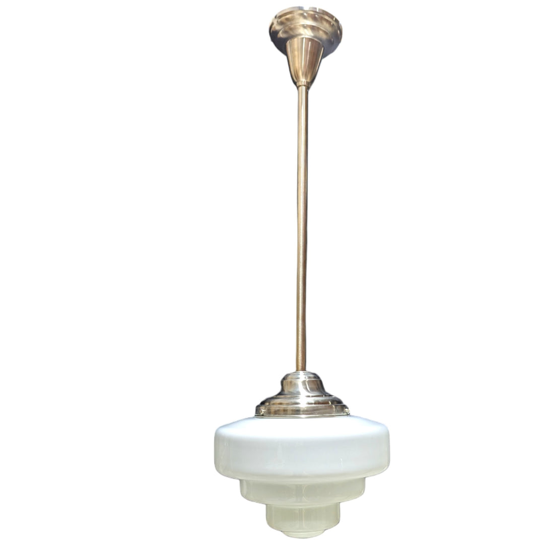 Antique Hardware 34 1/2 Inch Manhattan Skyscraper Nouveau Style Bar Light (Satin Nickel Finish) 