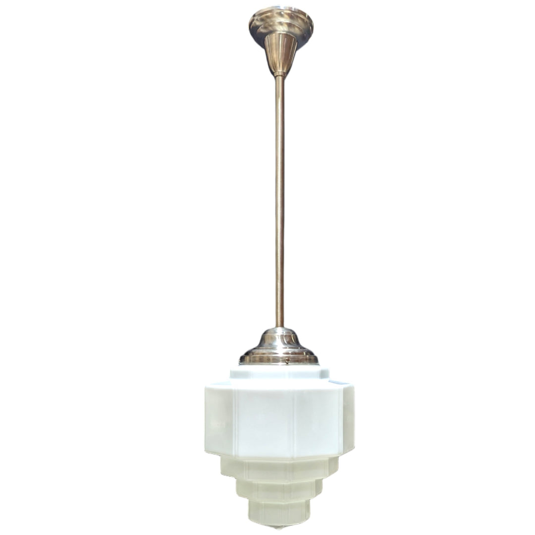 Antique Hardware 39 1/2 Inch Manhattan Skyscraper Grandeur Style Bar Light (Satin Nickel Finish) 