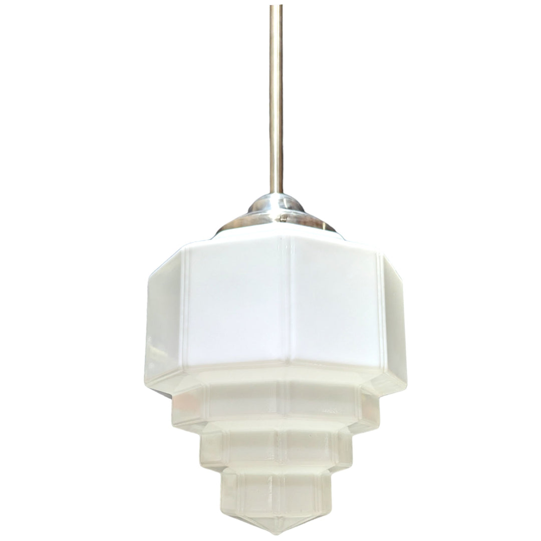 Antique Hardware 39 1/2 Inch Manhattan Skyscraper Grandeur Style Bar Light (Satin Nickel Finish) 