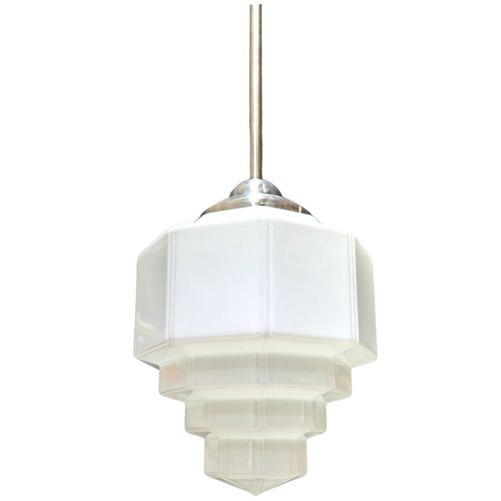 Antique Hardware 39 1/2 Inch Manhattan Skyscraper Grandeur Style Bar Light (Satin Nickel Finish) 