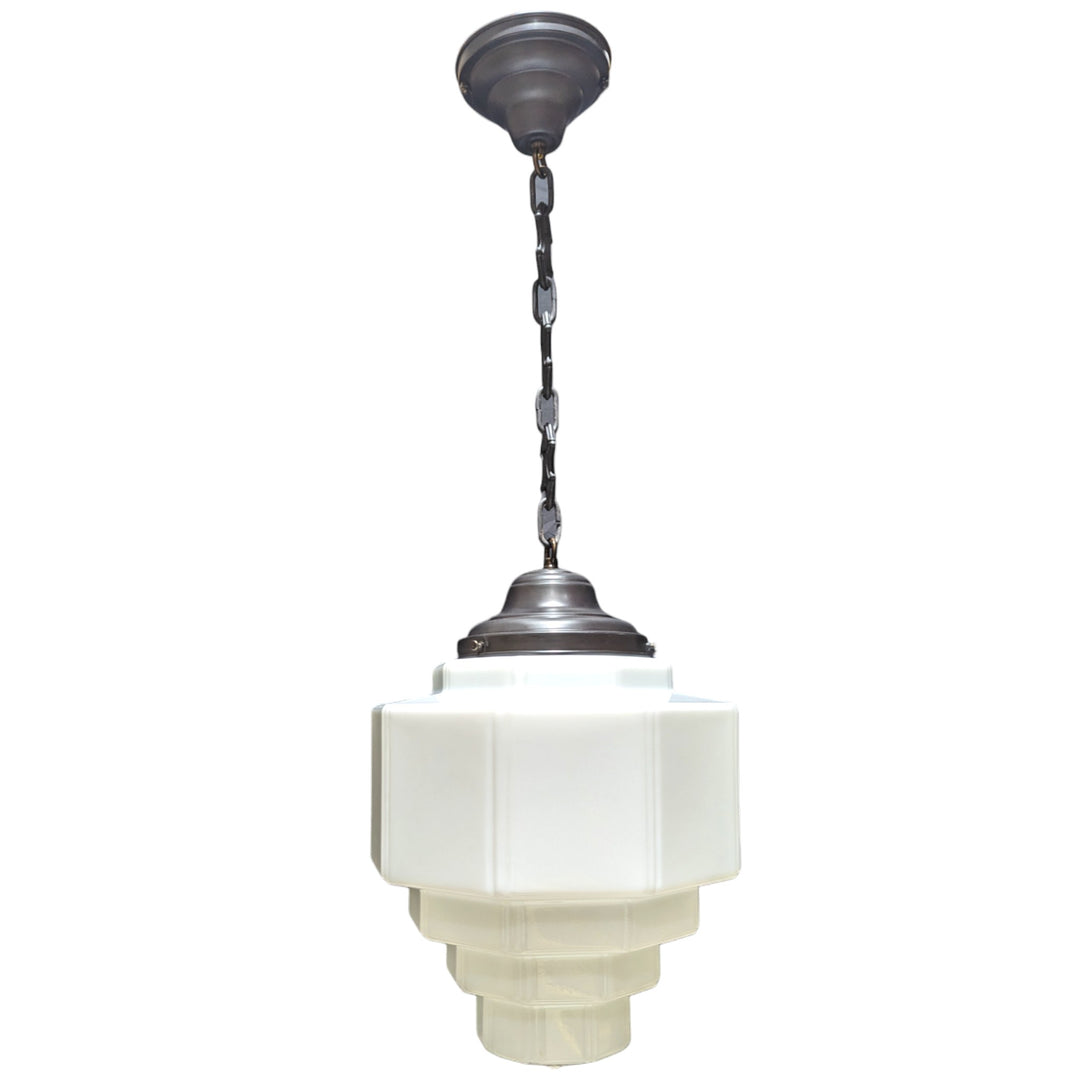 Antique Hardware 34 1/2 Inch Manhattan Skyscraper Grandeur Style Chain Light (Black Bronze Finish) 