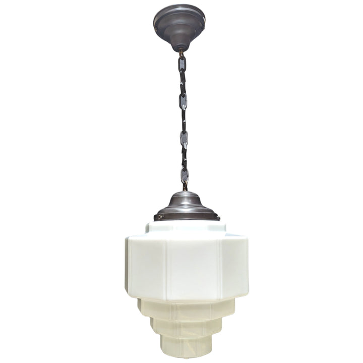 Antique Hardware 34 1/2 Inch Manhattan Skyscraper Grandeur Style Chain Light (Black Bronze Finish) 