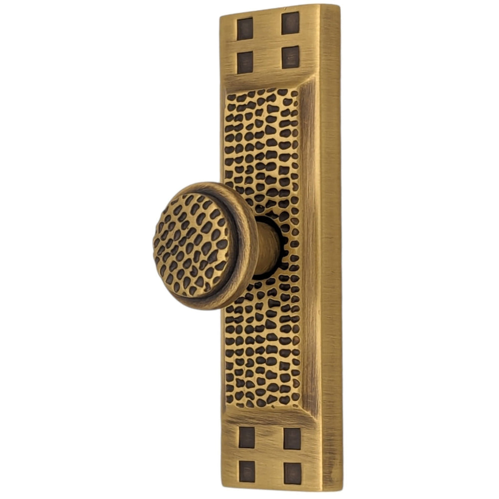 ##Antique Hardware## 3 1/2 Inch (3 Inch c-c) Solid Brass Craftsman Cabinet Knob (Several Finishes Available)