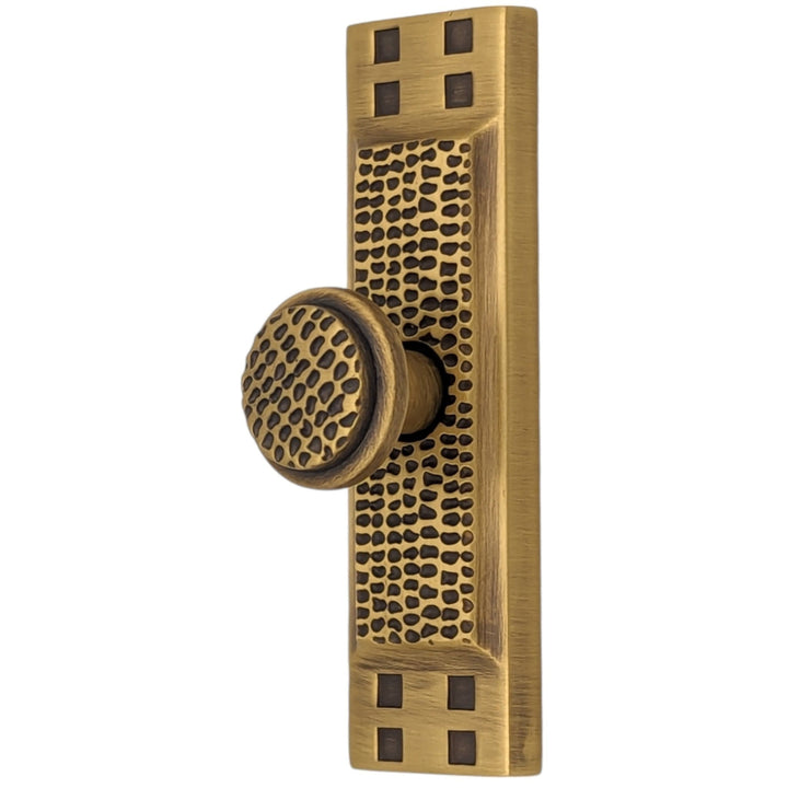 ##Antique Hardware## 3 1/2 Inch (3 Inch c-c) Solid Brass Craftsman Cabinet Knob (Several Finishes Available)